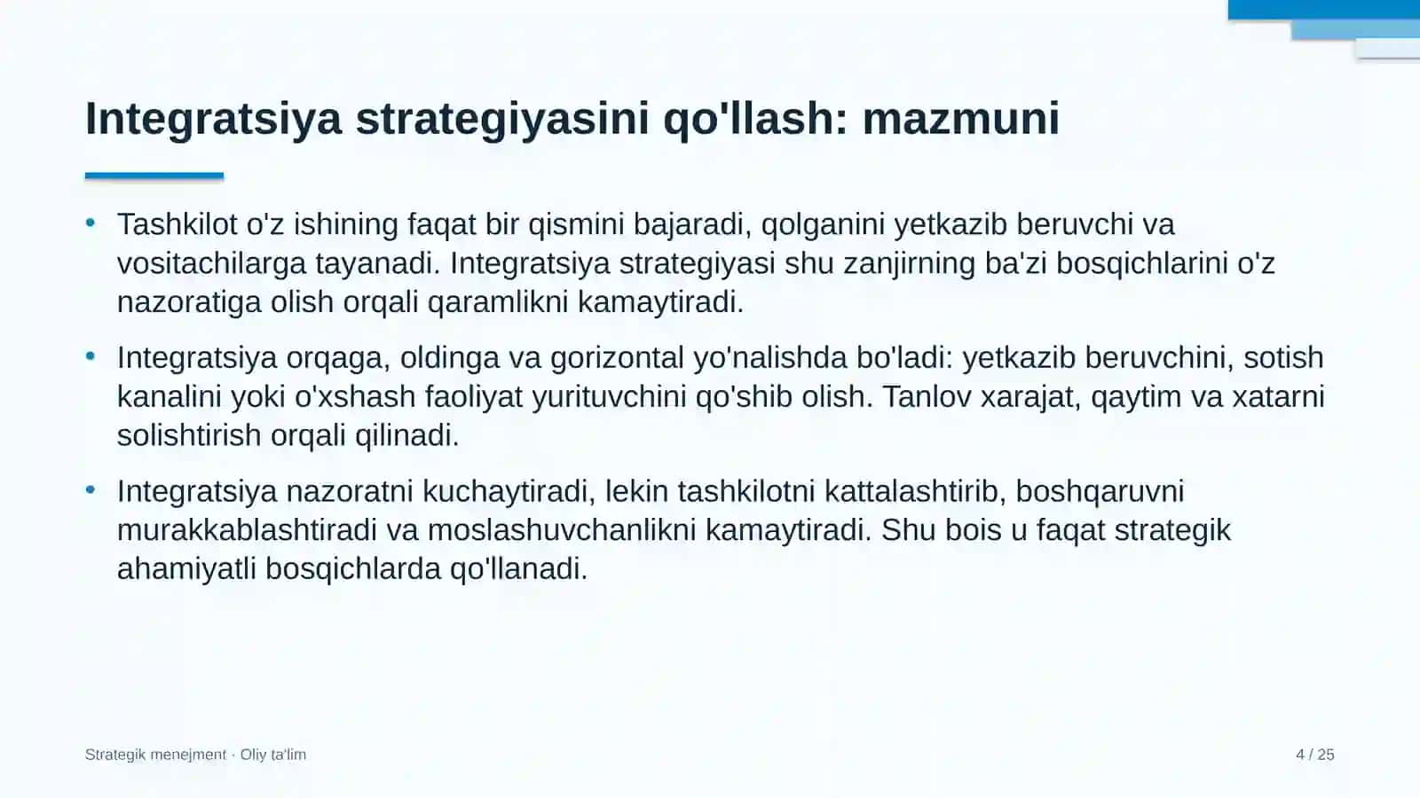 Avtoservis korxonalarida integratsiya strategiyasini qo'llash 4