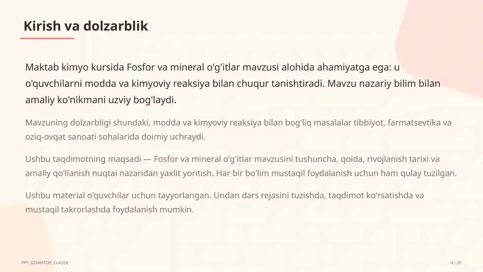 Fosfor va mineral o'g'itlar (9-sinf) 4