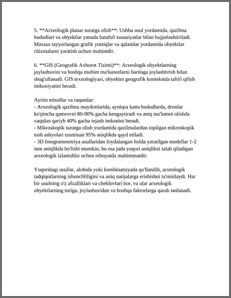 ARXEOLOGIK INSHOOTLARNI SURATGA OLISH 4