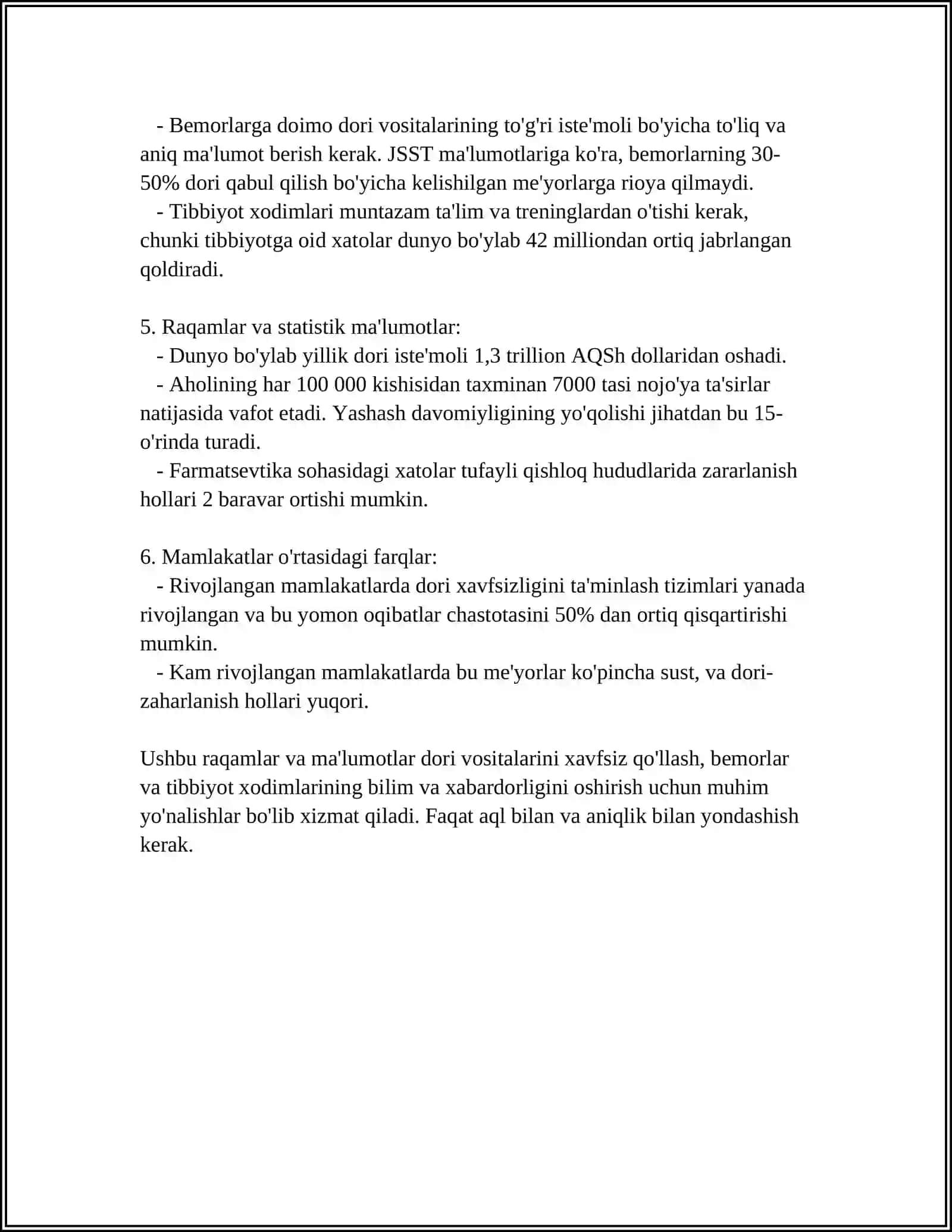 TIBBIY HODIMLAR XAVFSIZLIGI. BEMORLAR XAVFSIZLIGI 4