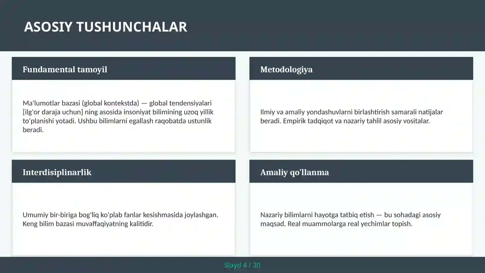 Ma'lumotlar bazasi (global kontekstda) — global tendensiyalari [ilg'or daraja uchun] 4