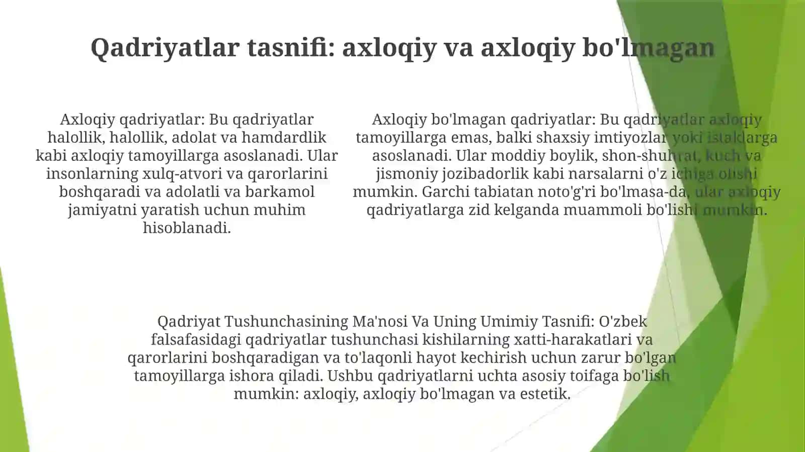 Qadriyat Tushunchasining Ma'Nosi Va Uning Umumiy Tasnifi 4