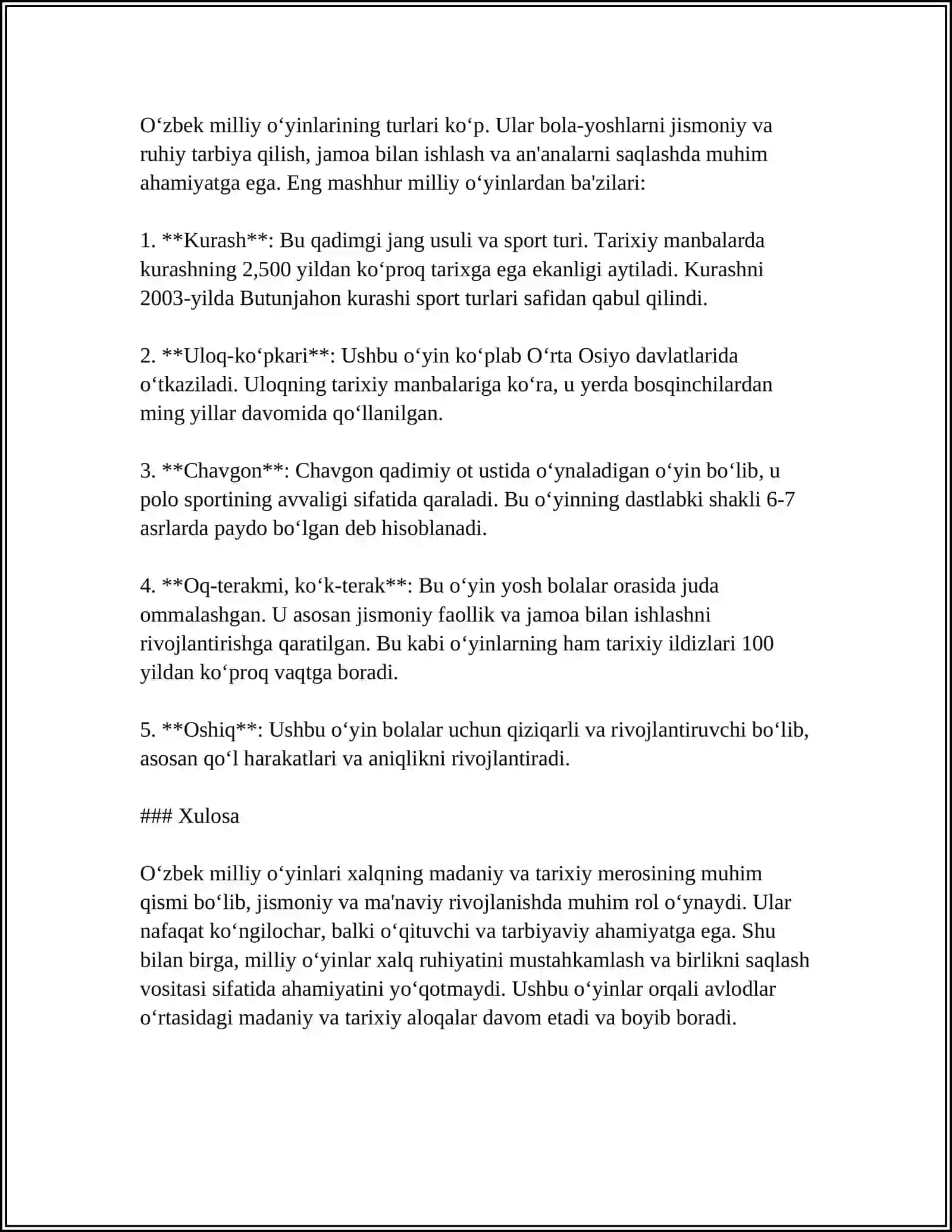 MILLIY VA HARAKATLI O'YINLARNI TUZISH VA O'TKAZISH METODLARI 4
