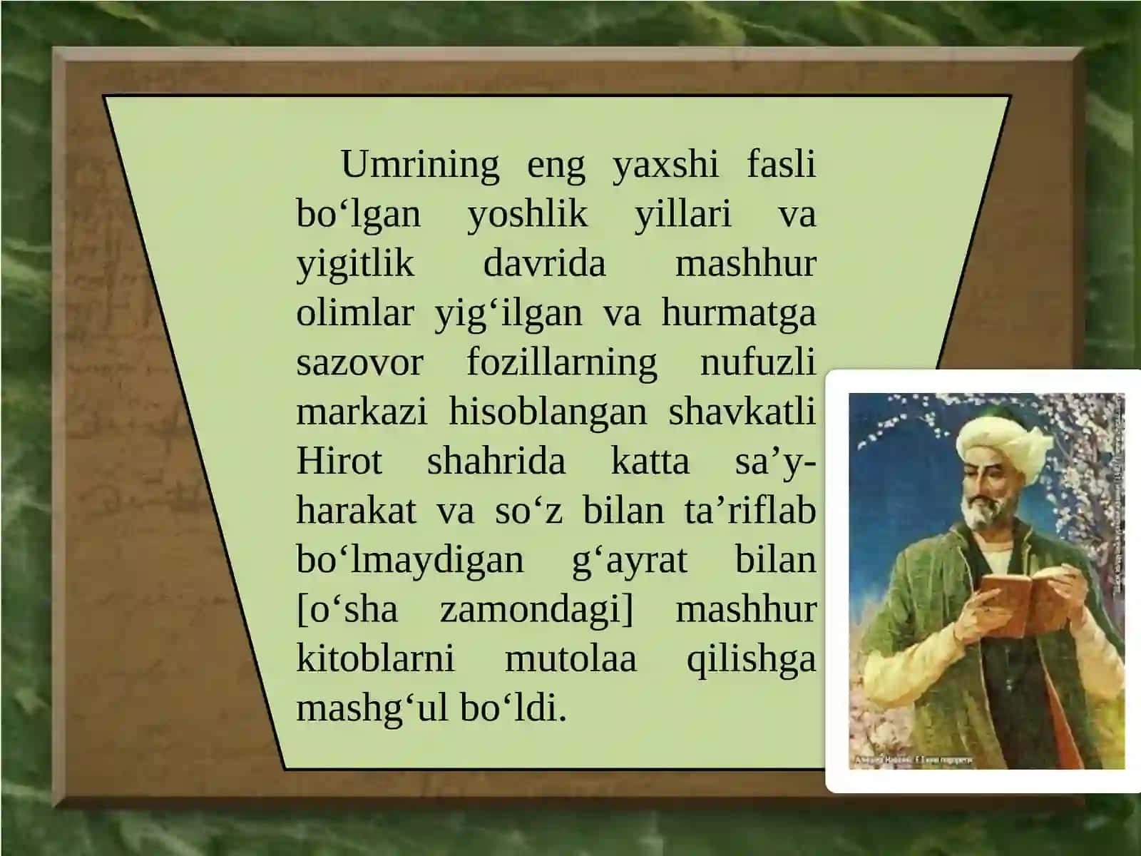 11-sinf Adabiyot fanidan Alisher Navoiy hayoti va ijodi dars taqdimoti 4