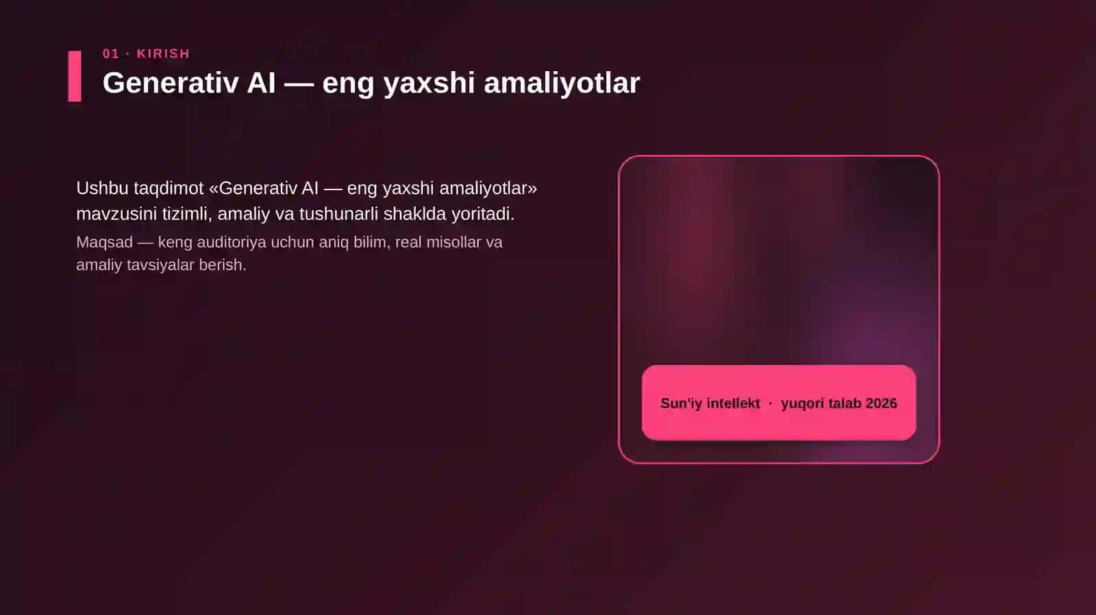 Generativ AI — eng yaxshi amaliyotlar 4