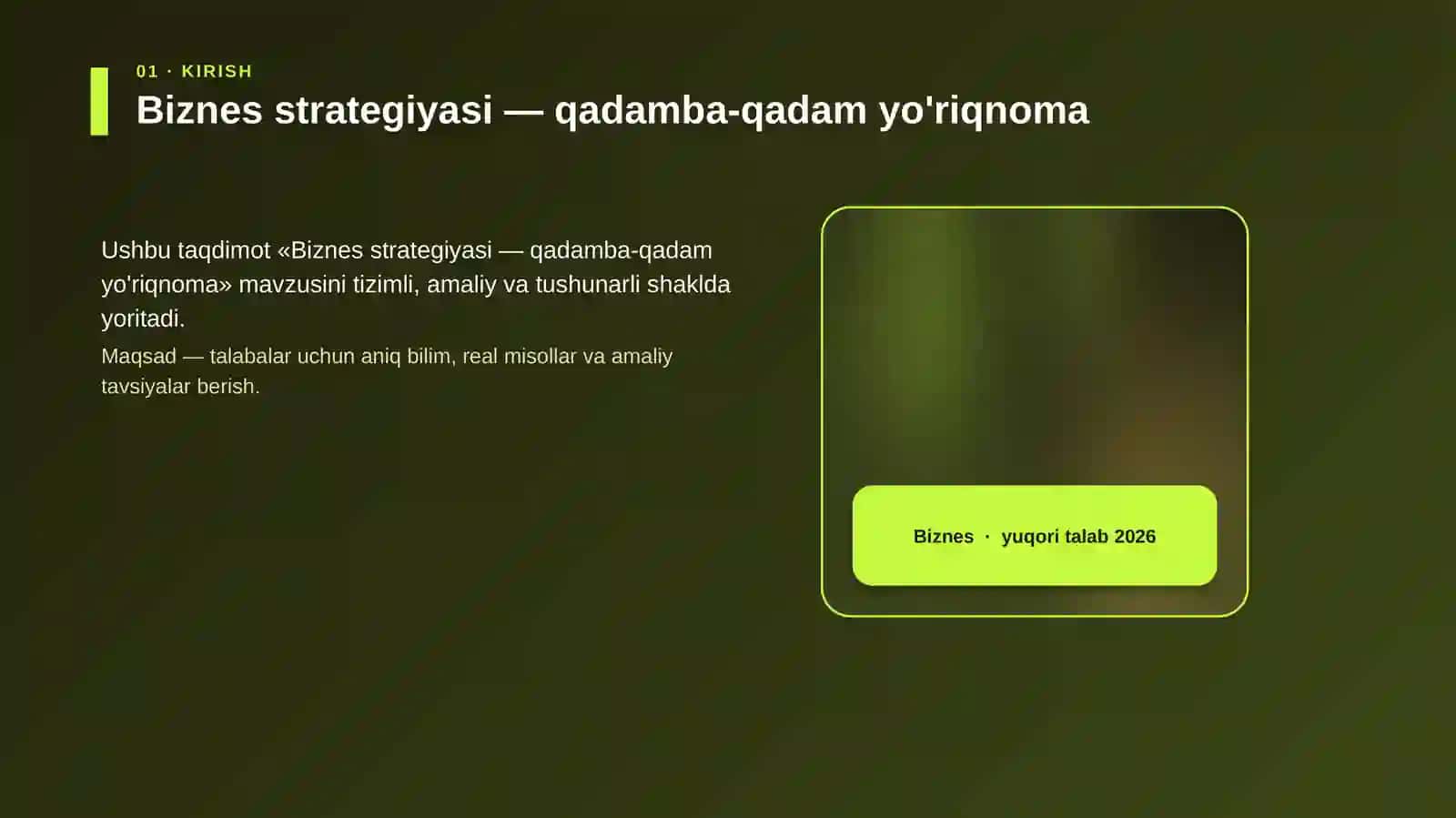 Biznes strategiyasi — qadamba-qadam yo'riqnoma 4