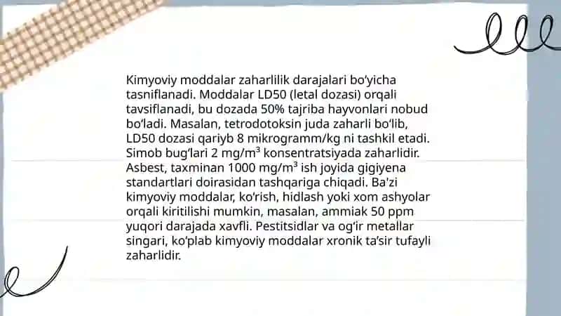 Kimyoviy omillarning umumzararli va maxsus ta’siri haqida tushuncha 4