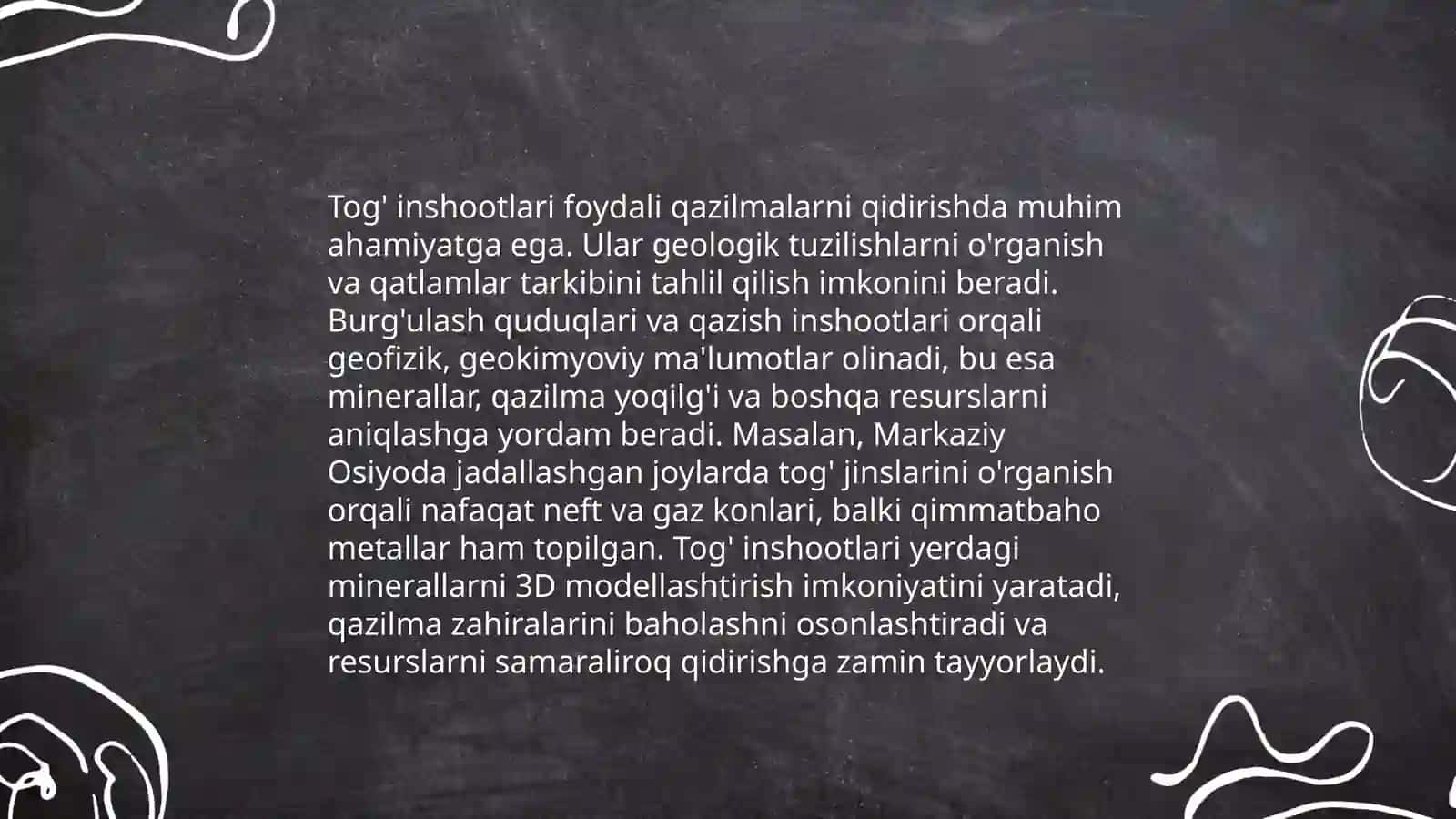 Tog’ inshootlarining geologiyadagi ahamiyati 4