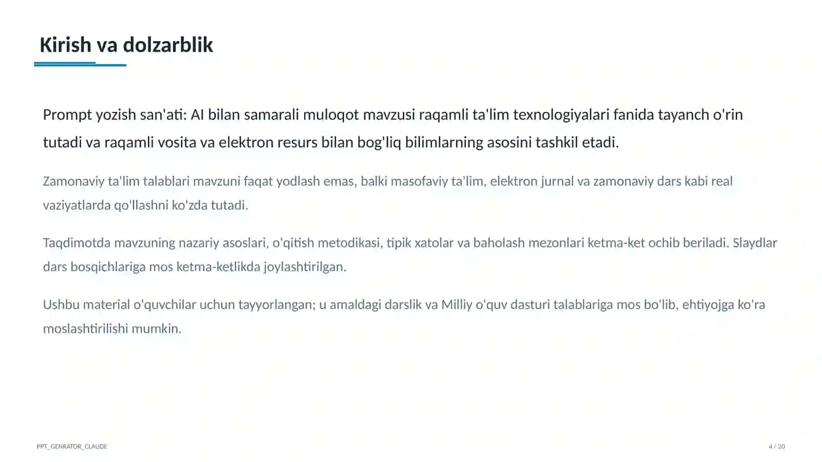 Prompt yozish san'ati: AI bilan samarali muloqot 4