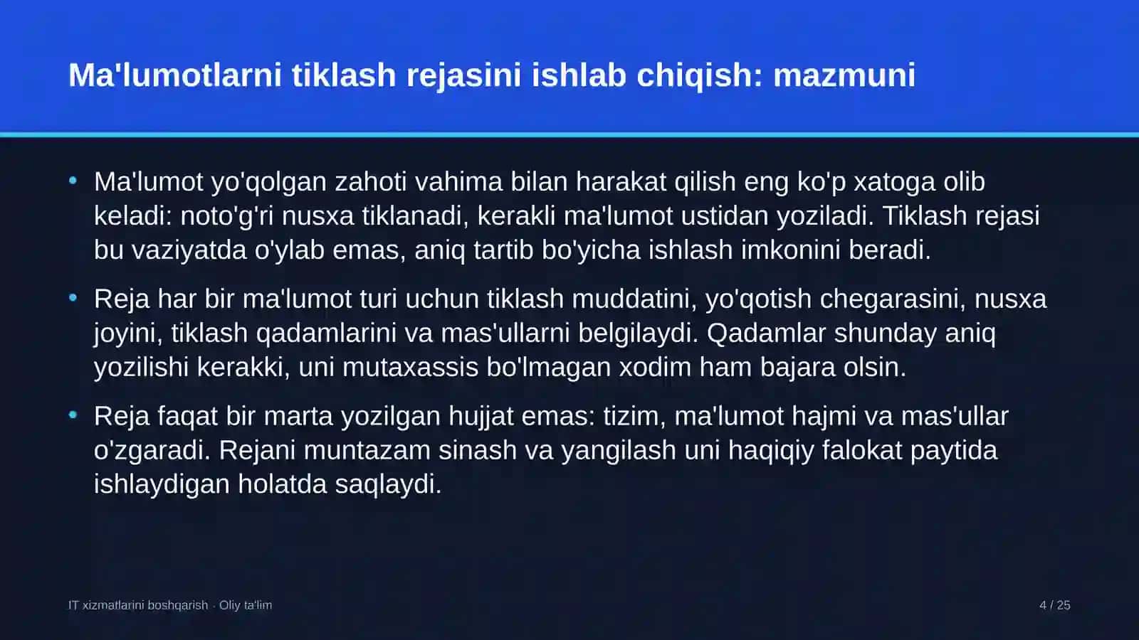 transformator zavodlarida ma'lumotlarni tiklash rejasini ishlab chiqish 6550 4