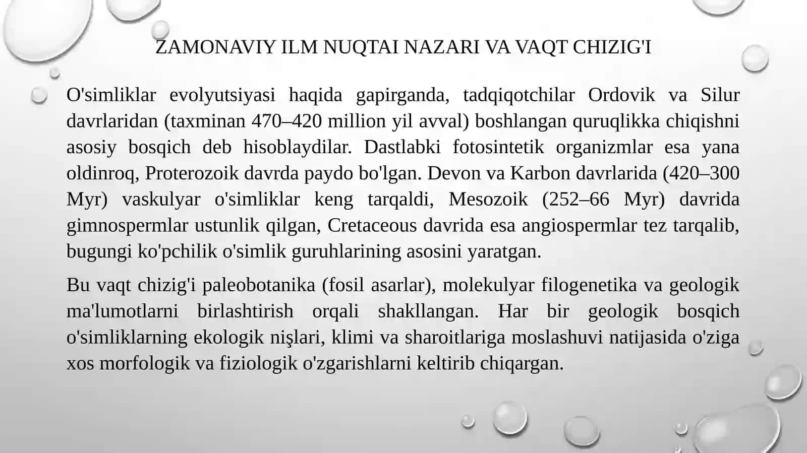O'simliklar  evolyutsiyasining  bosqichlar 4