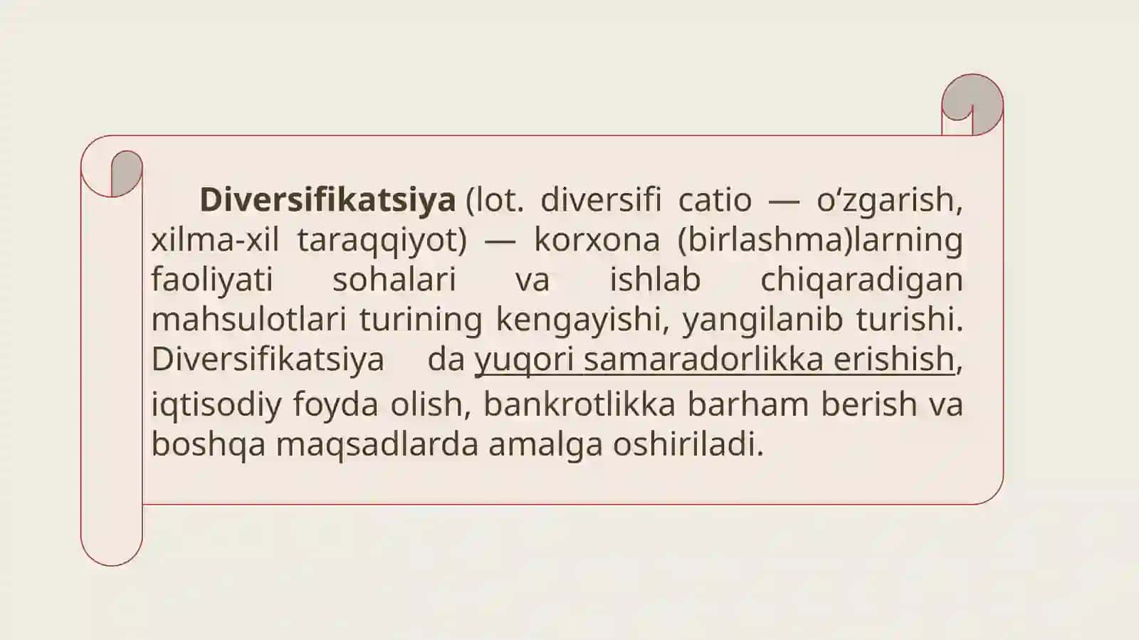 Ishlabchiqarishni diversifikatsiyalash va modernizatsiyalash samaradorligi 4