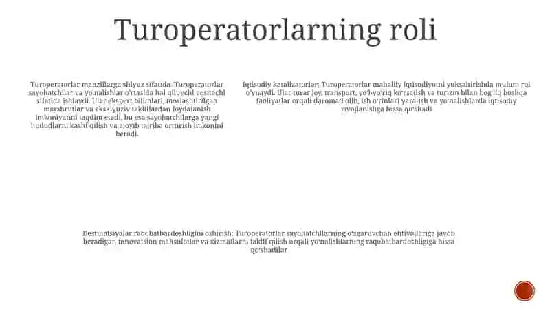 Turizmning Iqtisodiy Ahamiyatini Oshirishda Turoperatorlarning O‘Rni 4