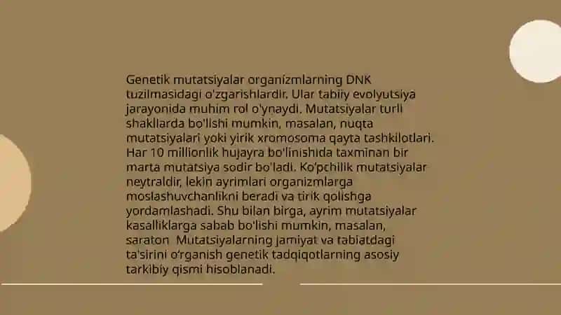 Xromosoma kasalliklari kelib chiqish sabablari va asoratlari mavzusida rasmli slayd Otaxonova Gavharoy 4