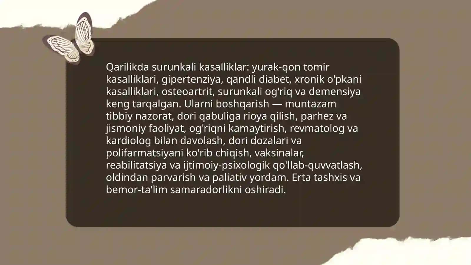 Qarilik davri va yosh inqirozlari haqidagi ma'lumotlar 4
