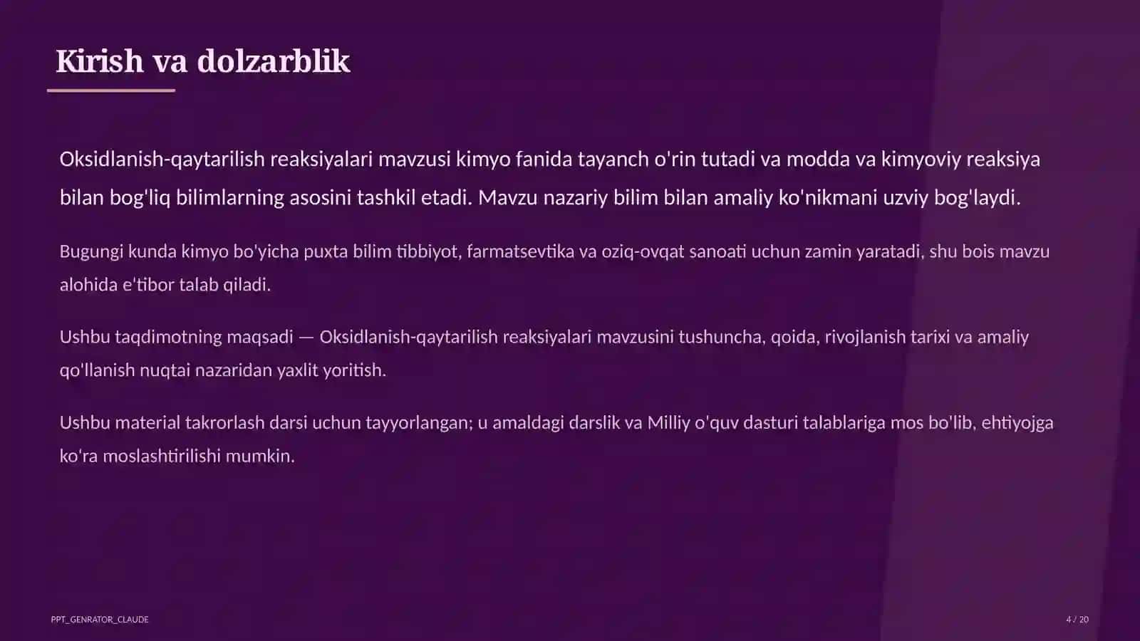 Oksidlanish-qaytarilish reaksiyalari (8-sinf) 4