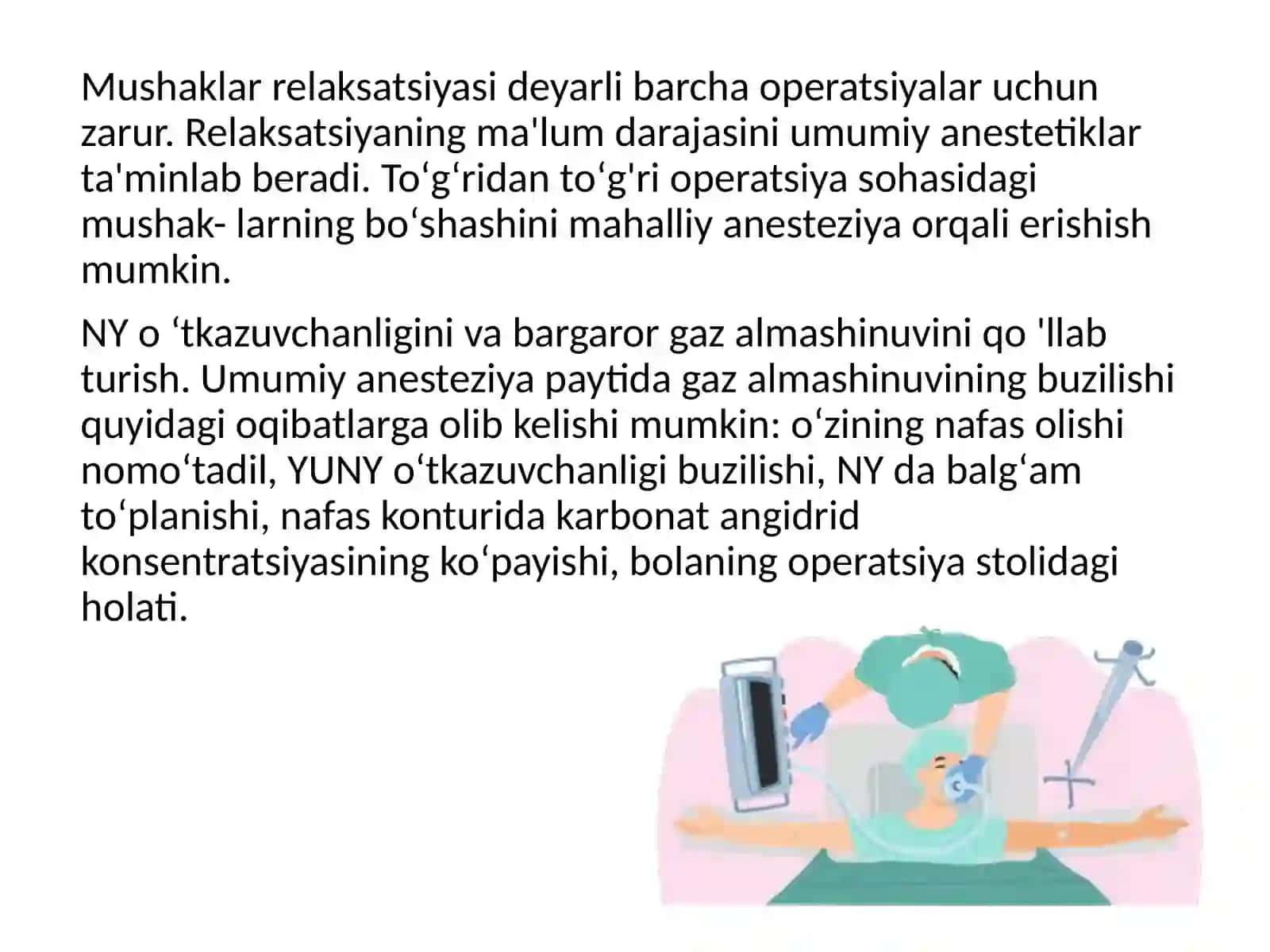Umumiy og'riqsizlanish turlari va usullari 4
