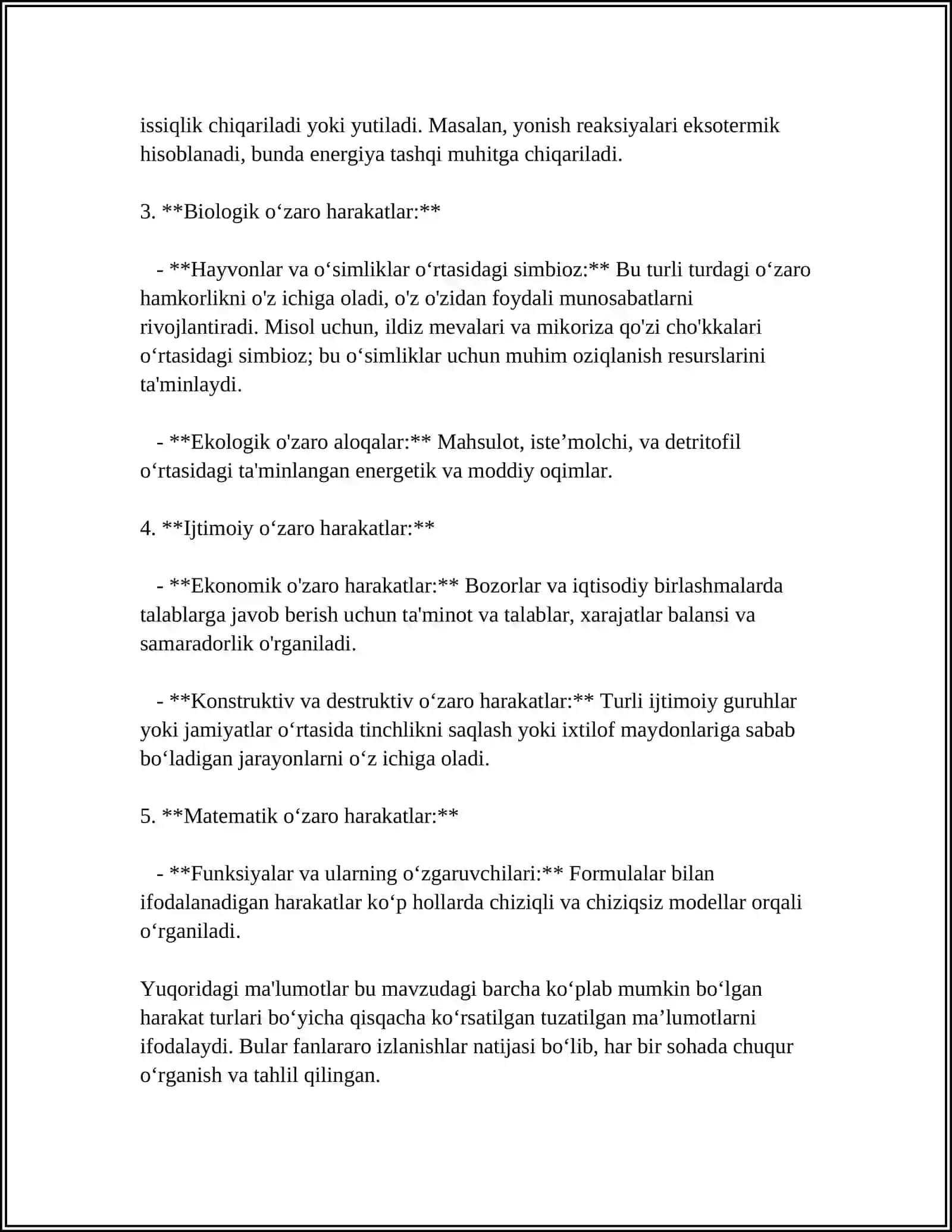 OʻZARO XARAKATLAR MODELLARI KLASSIFIKATSIYASI 4