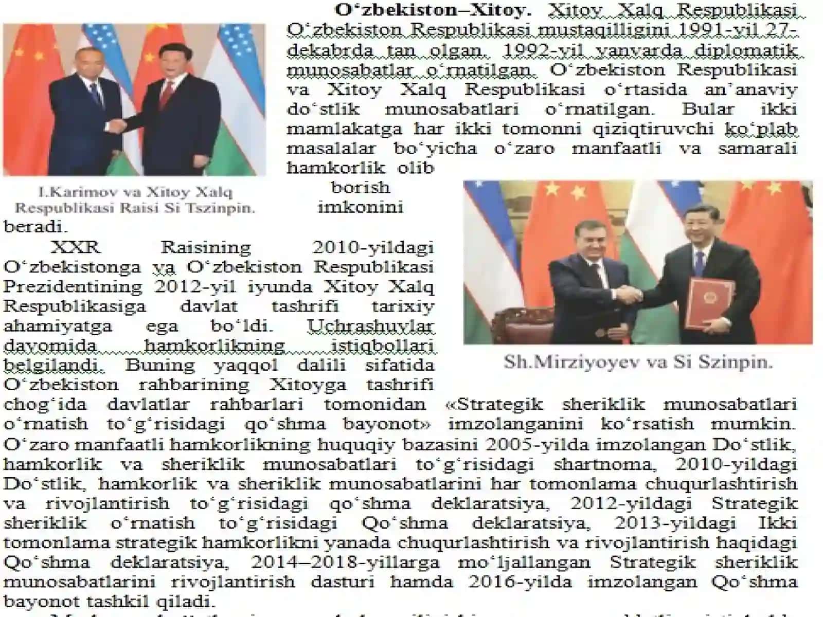 O‘zbekiston va jahon hamjamiyati 4