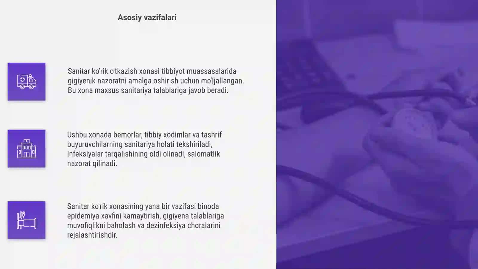 Sanitar ko'rik o'tkazish xonasi va uning vazifalari 4