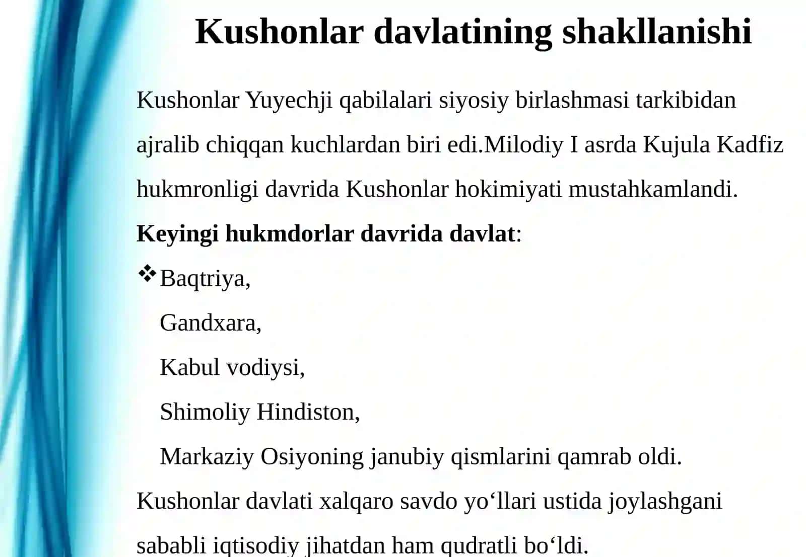 Kushonlar Davrida O‘zbekiston Hududidagi Shaharlar va Davlat Boshqarvi Markazlari 4