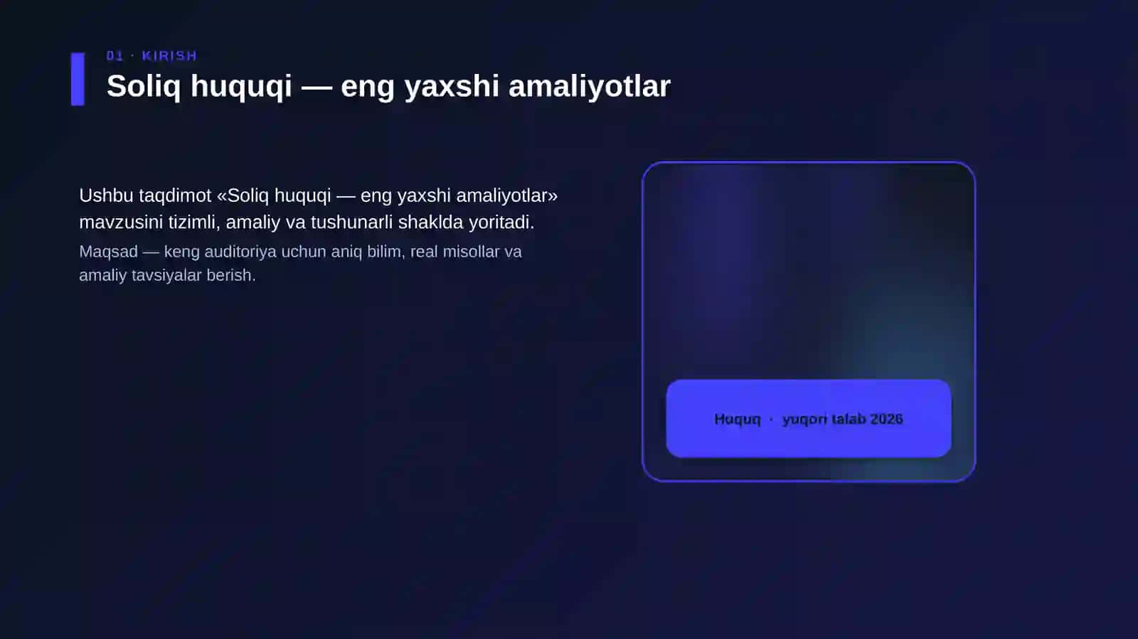Soliq huquqi — eng yaxshi amaliyotlar 4