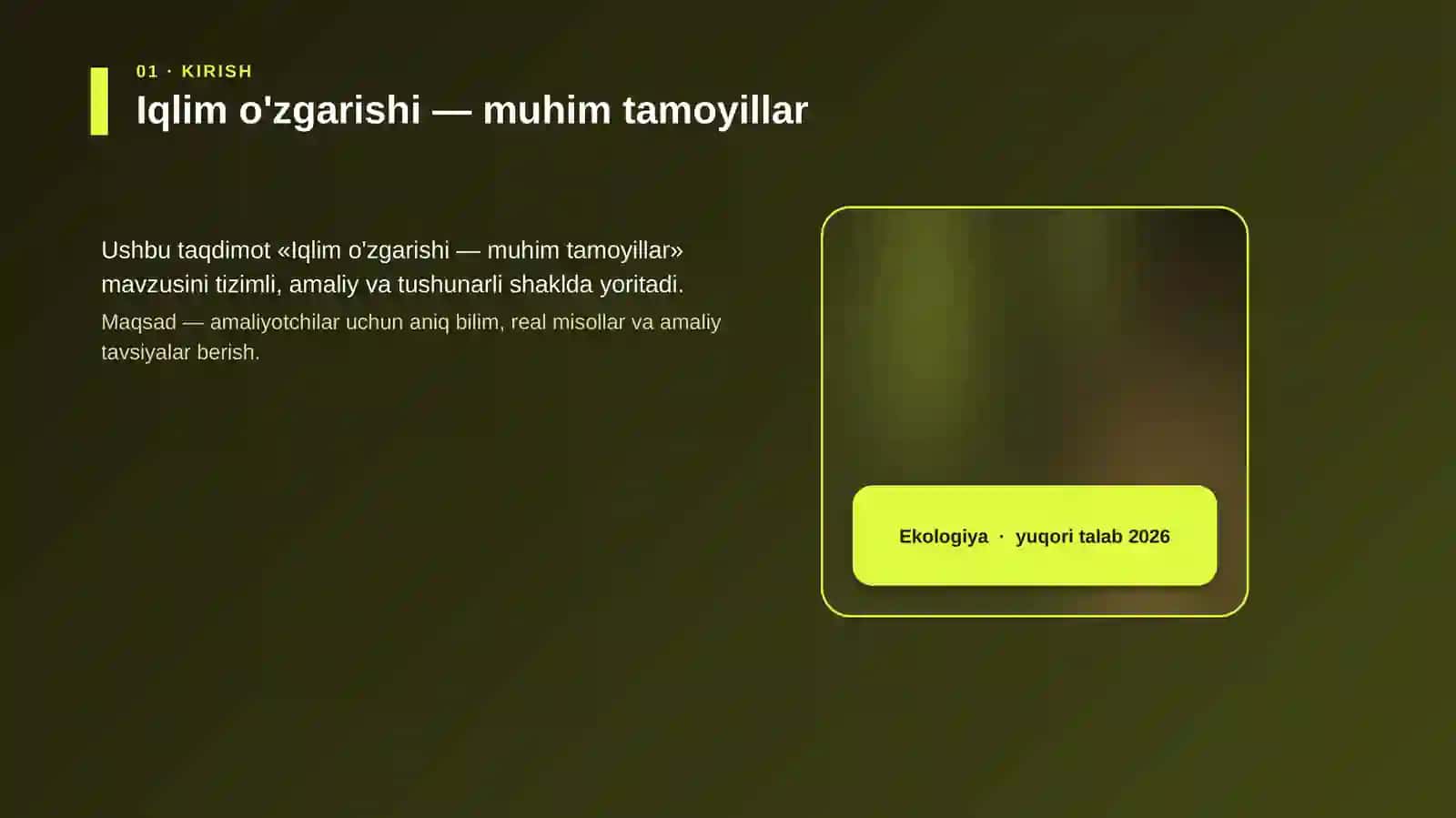 Iqlim o'zgarishi — muhim tamoyillar 4