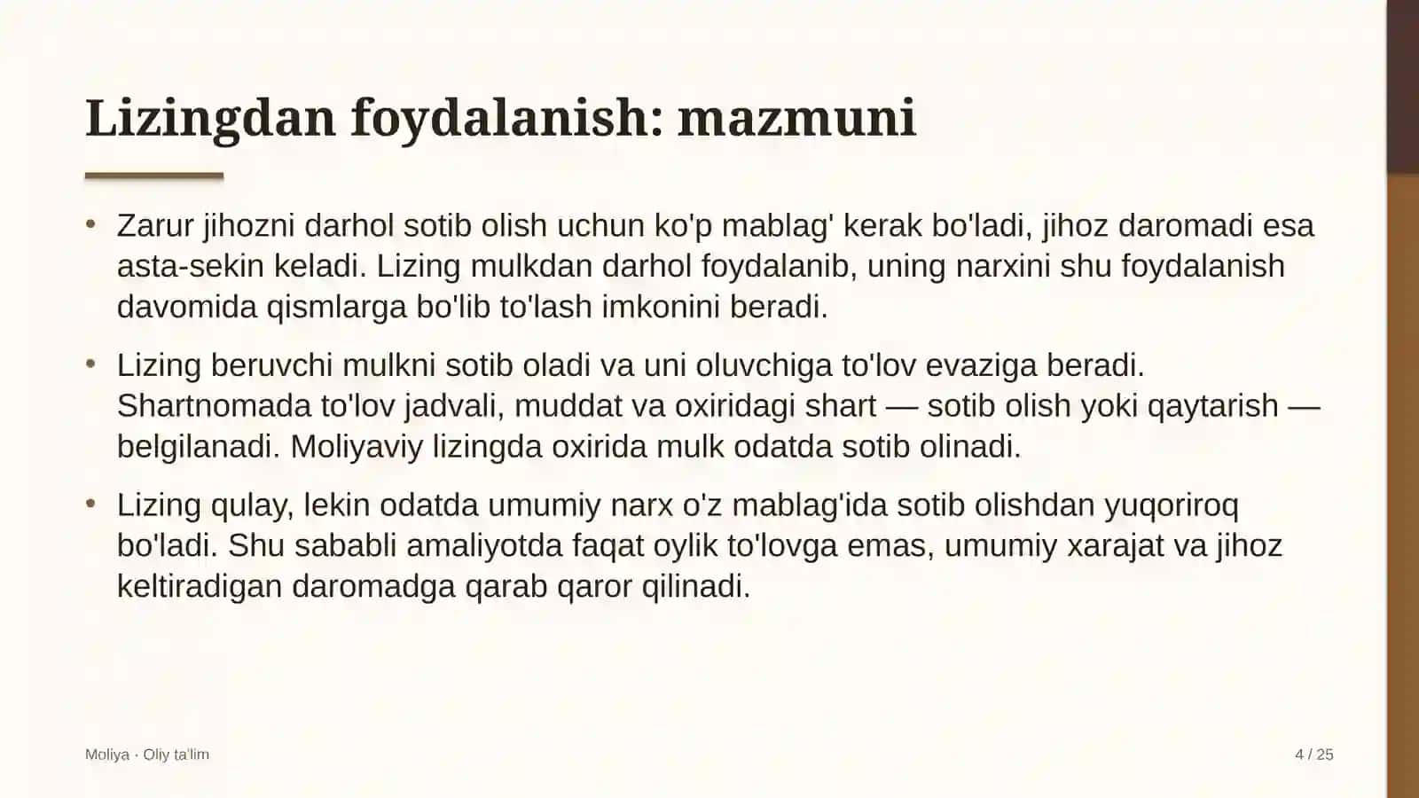 oziq ovqat do'konlarida lizingdan foydalanish 2263 4