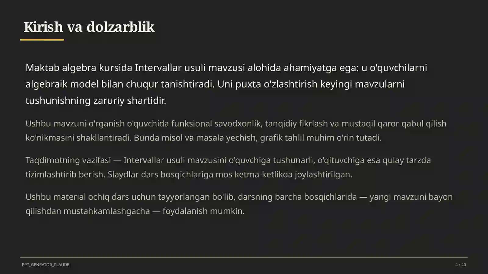 Intervallar usuli (9-sinf) 4