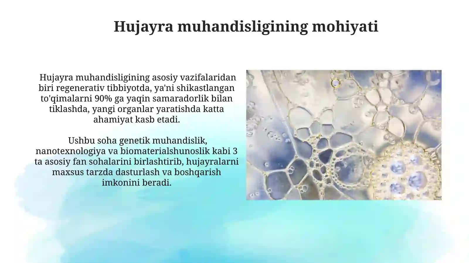 Hujayra muxandisligining mohiyativavazifalari 4