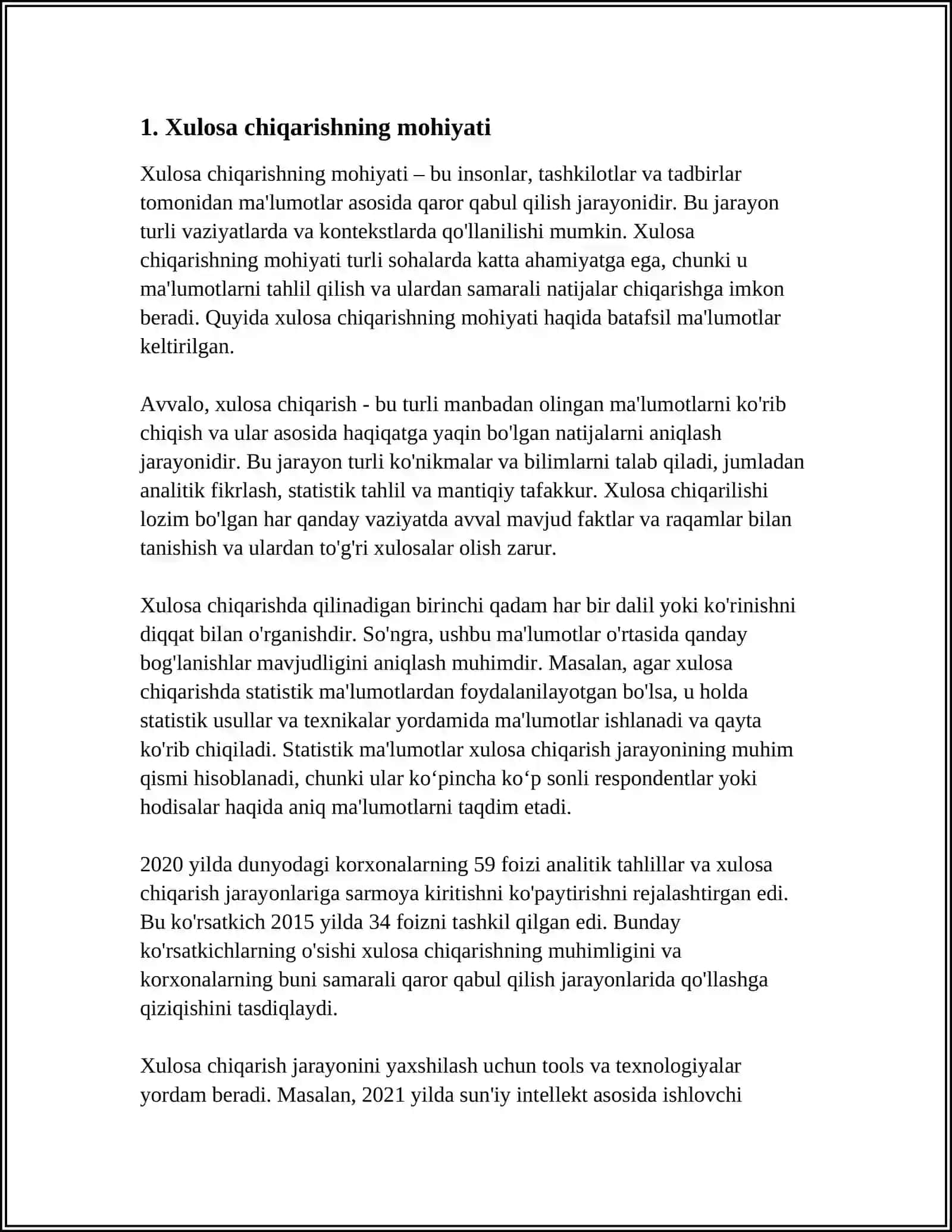 Xulosa Chiqarishning Umumiy Mantiqiy Tavsifi 4