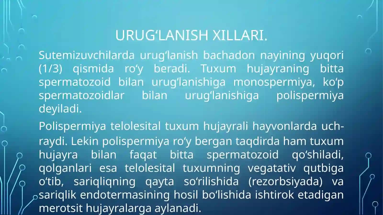 URUG‘LANISH VA MAYDALANISH 4
