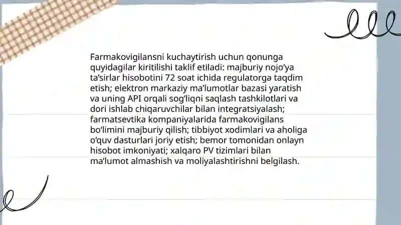 “Dori vositalari va farmatsevtika faoliyati to‘g‘risida”gi O‘zbekiston Respublikasi Qonuniga o‘zgartish va qo‘shimchalar kiritish haqida 4
