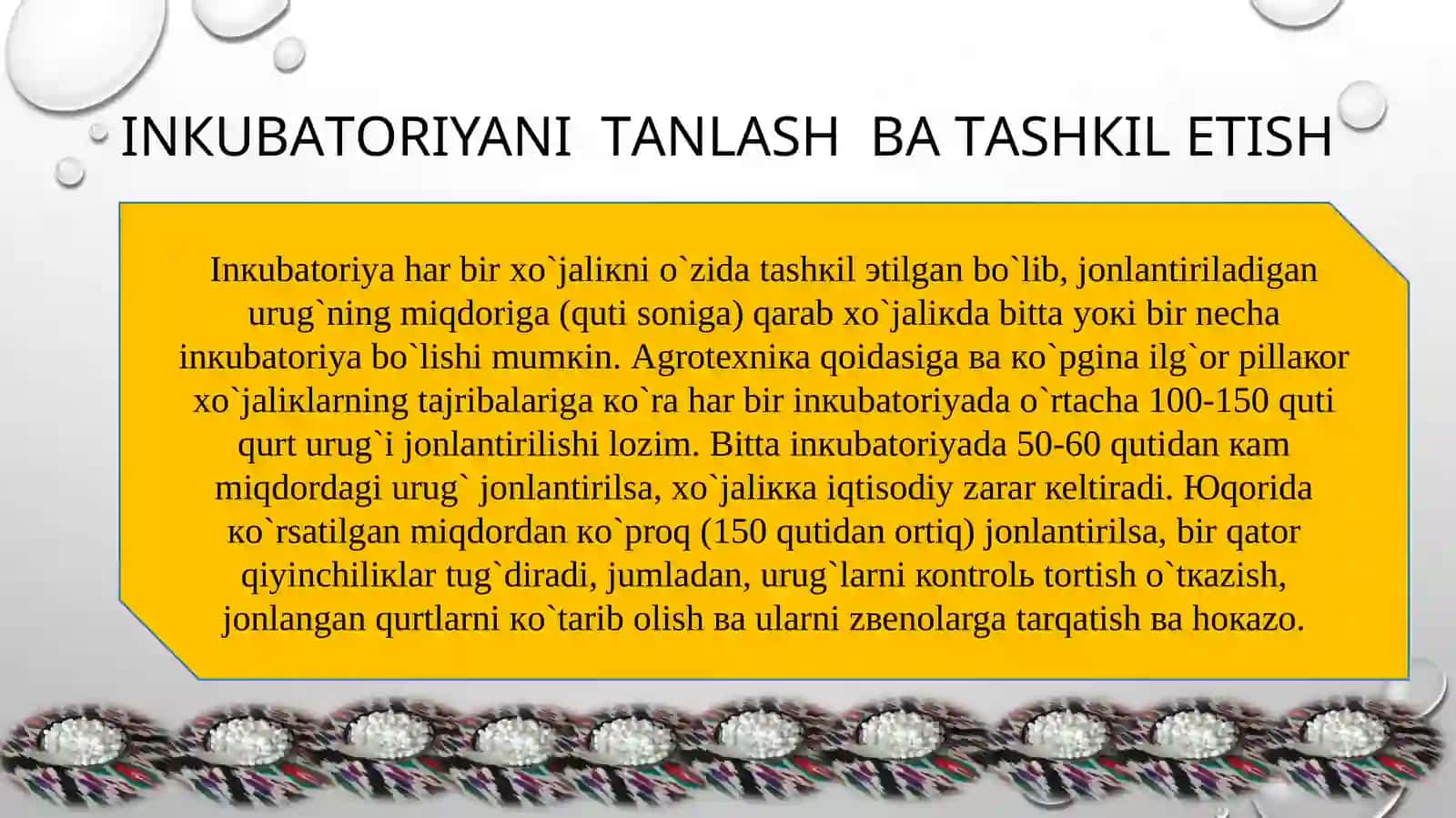 Ipakqurtiurug'i nijonlantirish usullari va jonlangan qurtlarni tarqatish tartibi 4