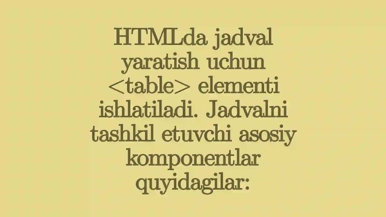 HTML dajadvallarnimavaularbilanishlash 4