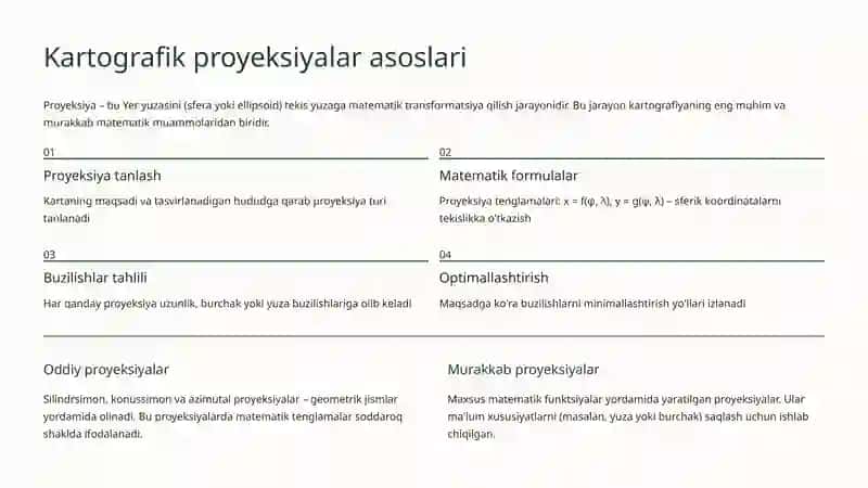 Kartalarning Matematik Asosi 4