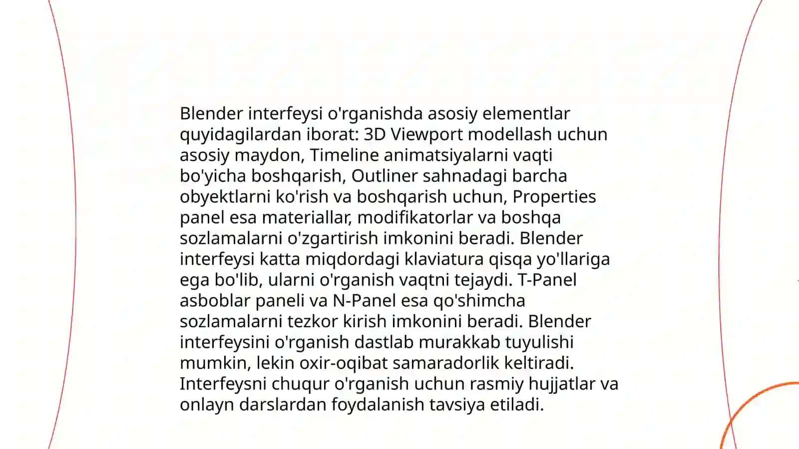 Blender dasturida animatsiya hosil qilish 4