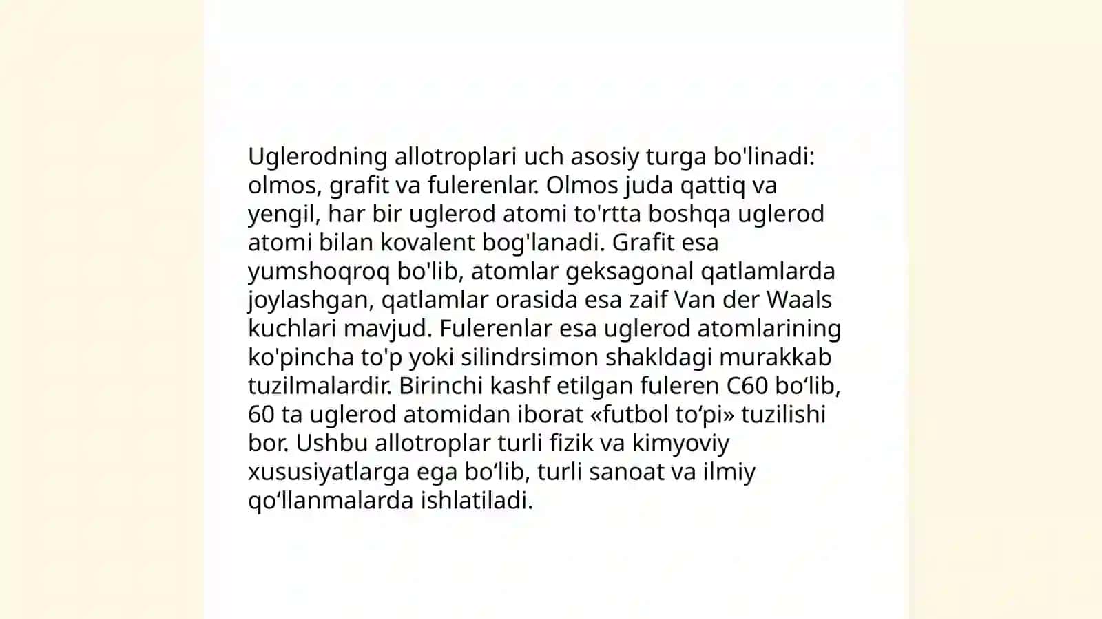 IV A guruh elementlari (C misolida) 4