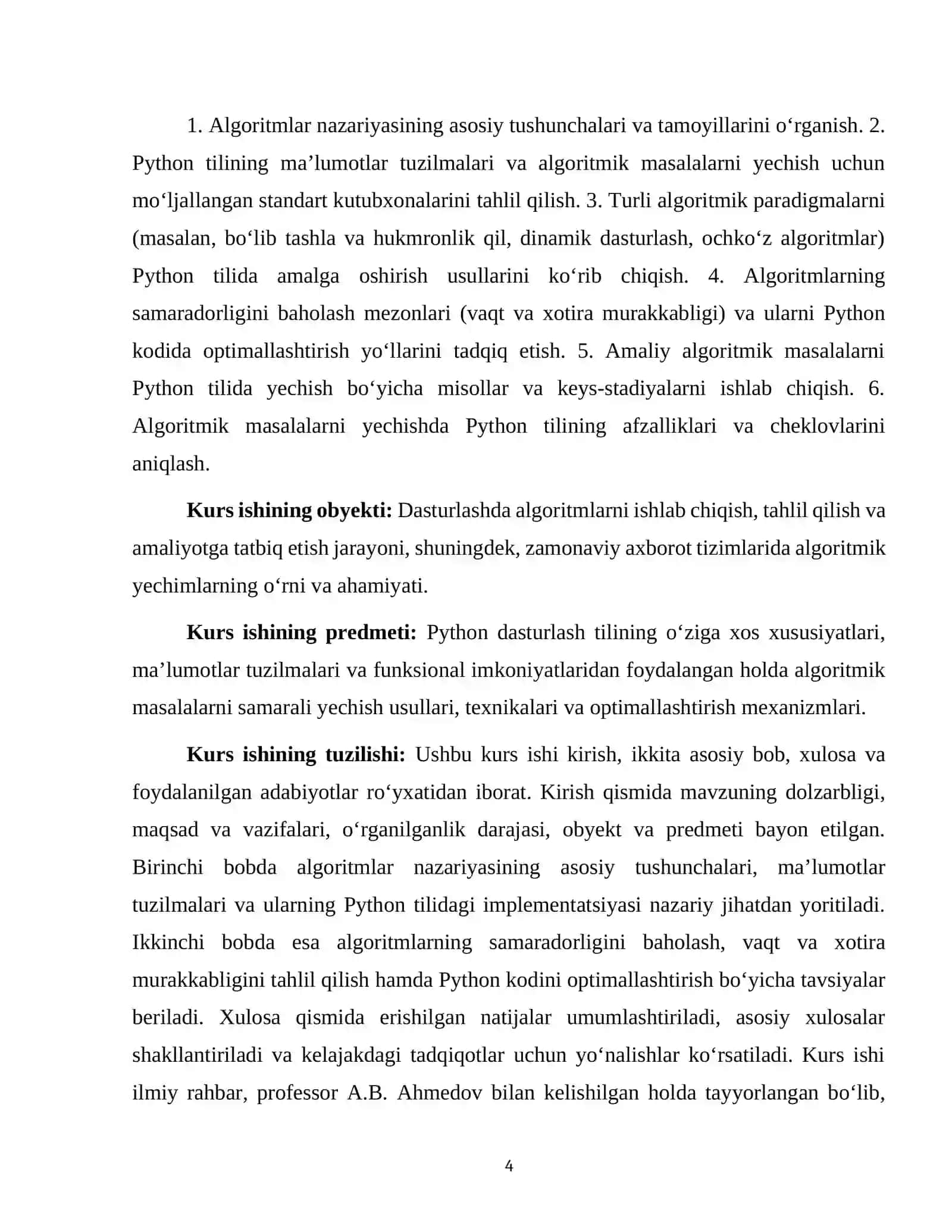 Algoritmik yechimlar 4