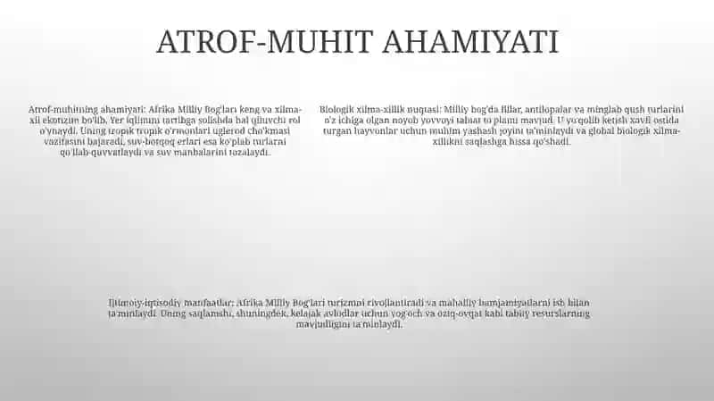 Afrika MilliyBog‘Lari 4