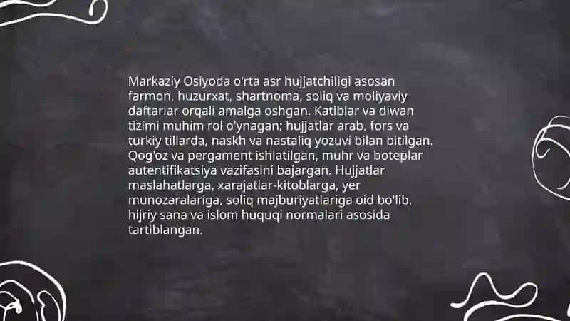 Hujjatchilik tarixi 4