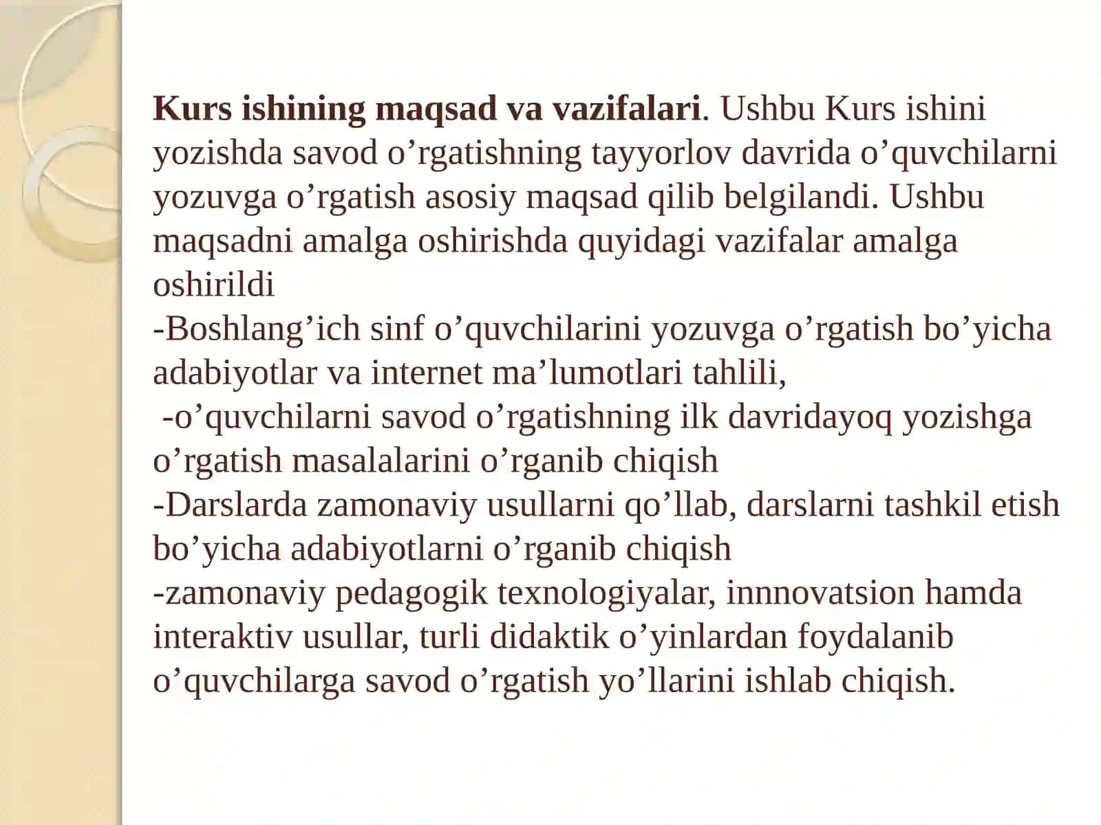 Savodo’rgatishning tayyorlov davriy o‘zuv-darslarida mashq turlaridan foydalanish 4