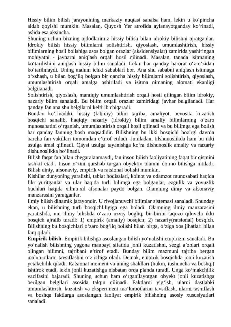 ILMIY BILISHNING MA’RIFIY VA ZAMONAVIY FALSAFIY TALQINI 4