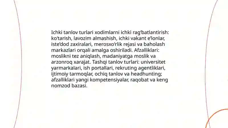 Ishga qabul qilishda tanlov turlari va baholash 4