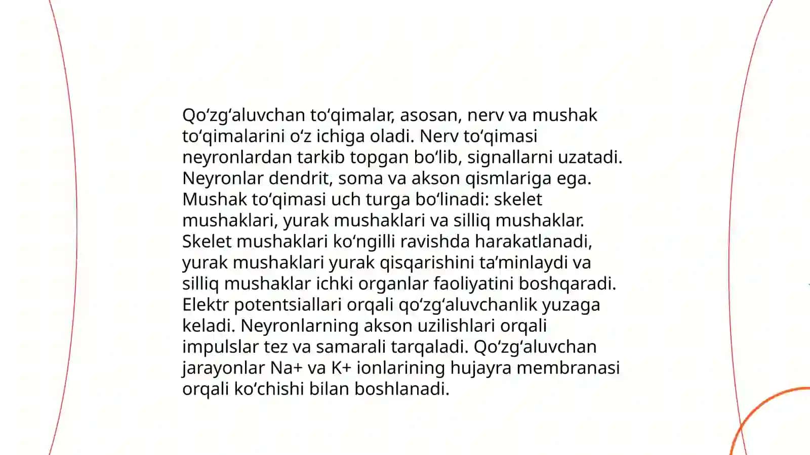 Qoʻzgʻaluvchan toʻqimalarda bioelektrik hodisalar.Tasirlanish qonunlari 4
