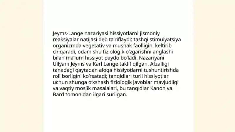 Hissiyot va uning nazariyalari 4