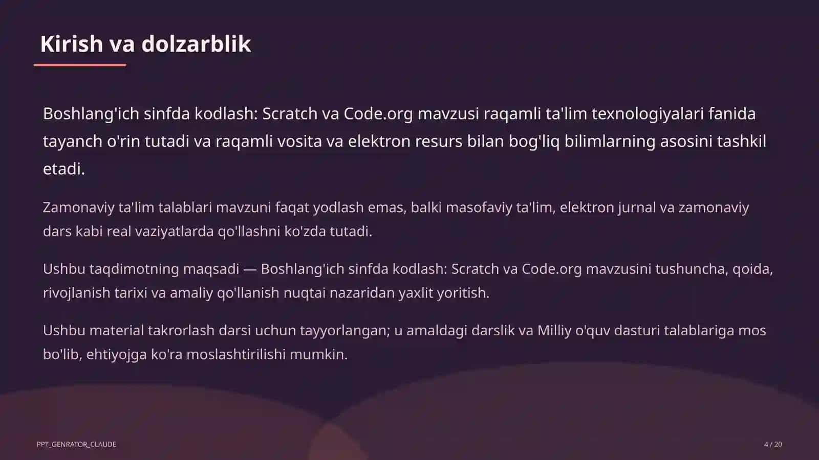 Boshlang'ich sinfda kodlash: Scratch va Code.org 4