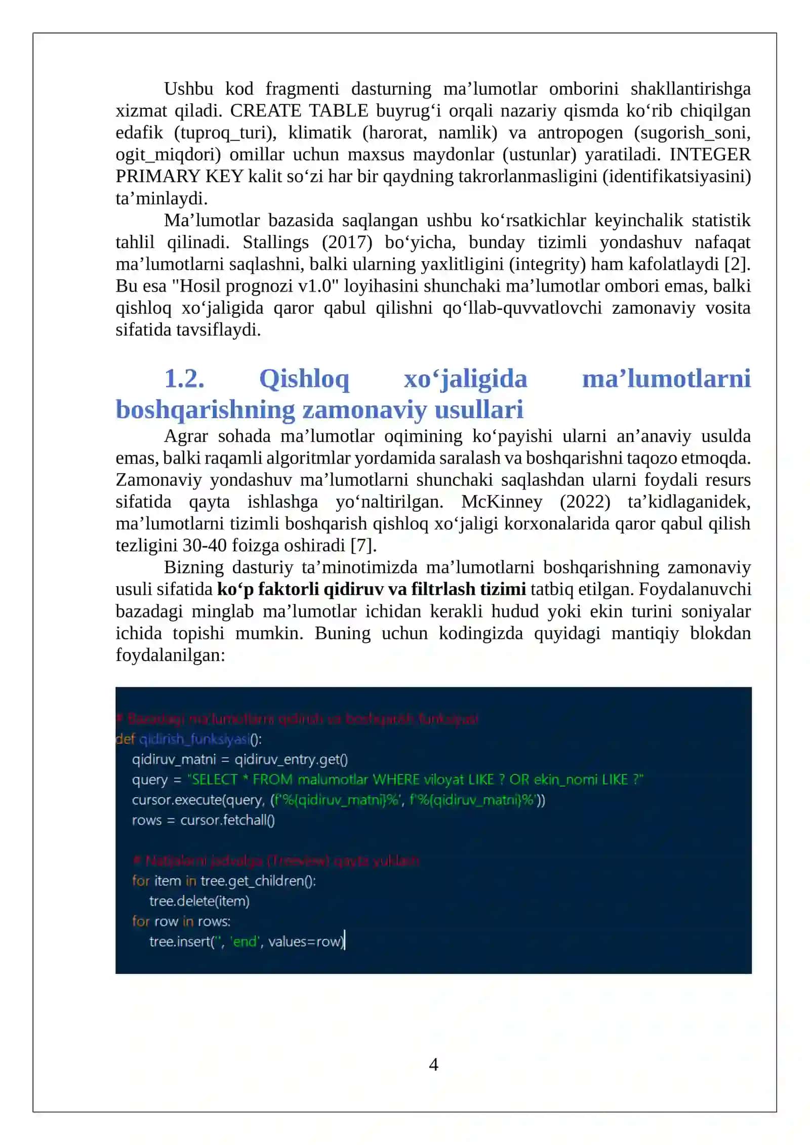 QISHLOQ XO‘JALIGI SOHASIDA RAQAMLI TEXNOLOGIYALAR VA PROGNOZLASHTIRISH ASOSLARI 4
