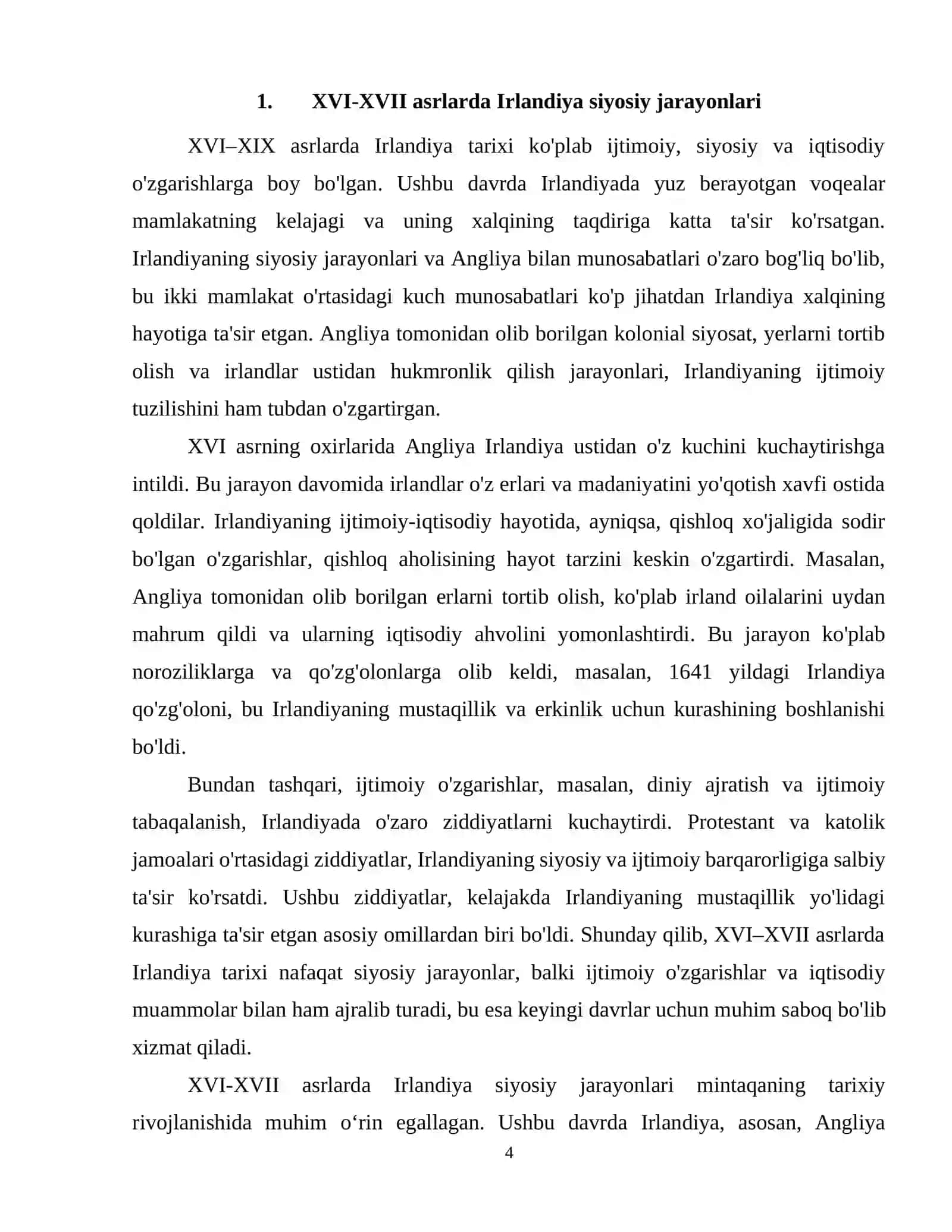 XVI–XIX asrlarda Irlandiya va Shotlandiya masalasi 4