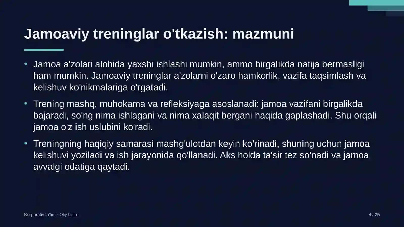 Favqulodda vaziyatlar xizmatida jamoaviy treninglar o'tkazish 4